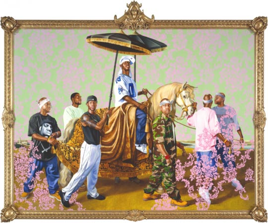 Kehinde Wiley, The Chancellor Seguier on Horseback, 2005, oil and enamel on canvas, 108 x 72 inches © Kehinde Wiley